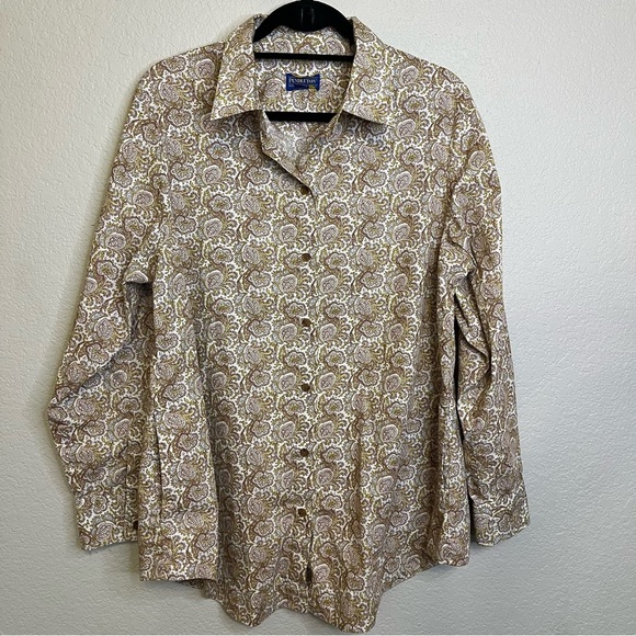 Pendleton Paisley Button-Down Shirt With Pockets Size Women's 14 - Picture 6 of 13